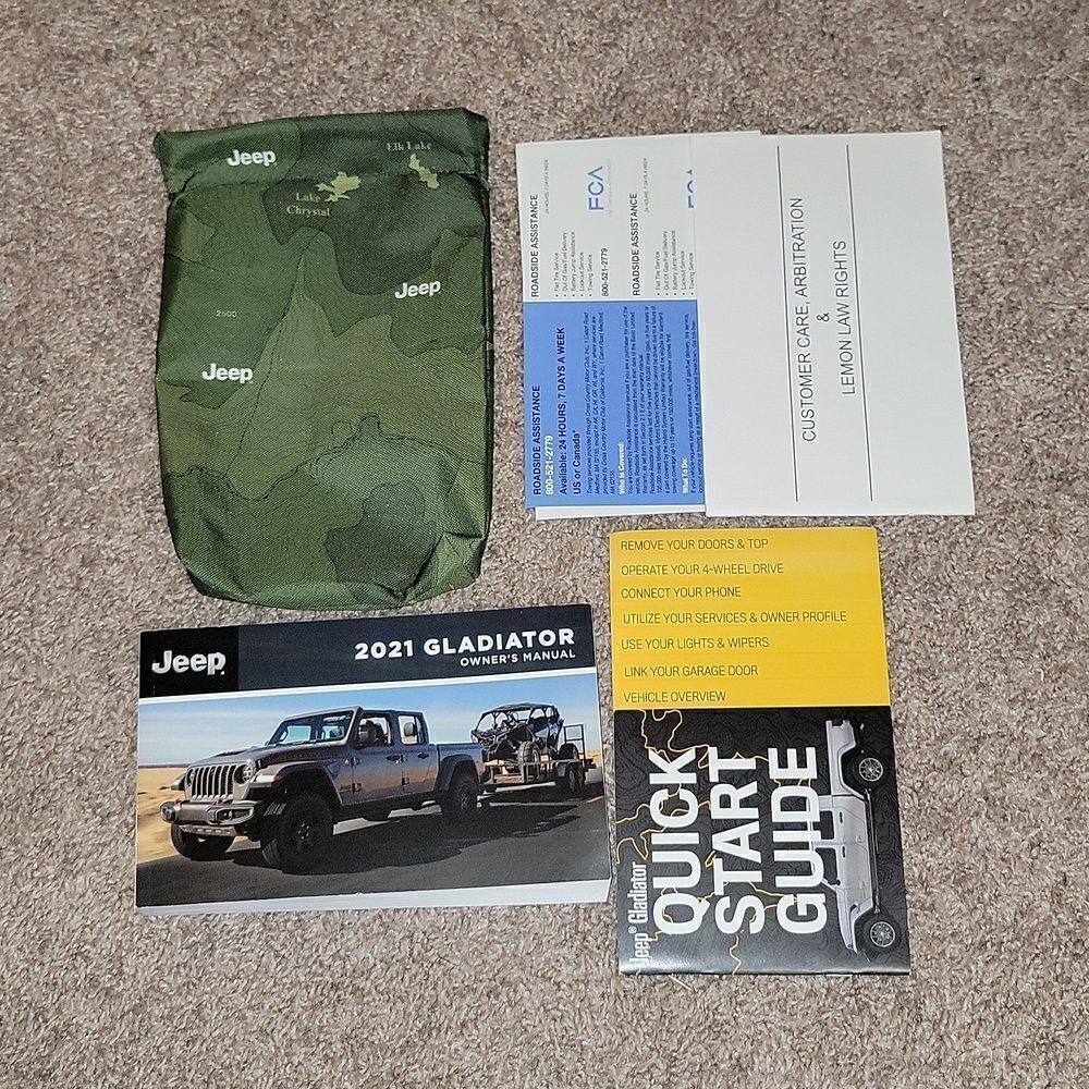 2021 Jeep Gladiator Owners Manual Set & Storage Pouch ~ New